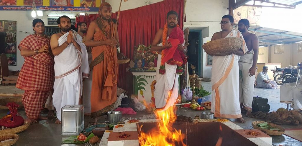 Sri Chakra Maha Meru Peedam ashram premises in Bilaspur, Chhattisgarh