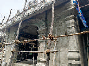 Sri Raja Rajeswari temple under construction